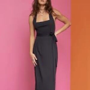 Ciao Lucia Charcoal Midi Dress